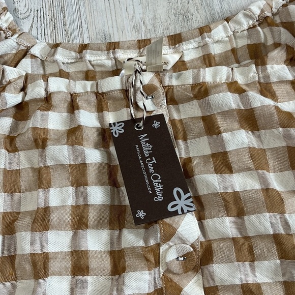 Matilda Jane Annabelle Plaid Off Shoulder Top Size XXL. NWT - Picture 6 of 11